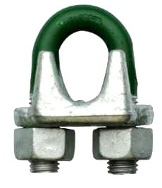 Green pin wire rope grips